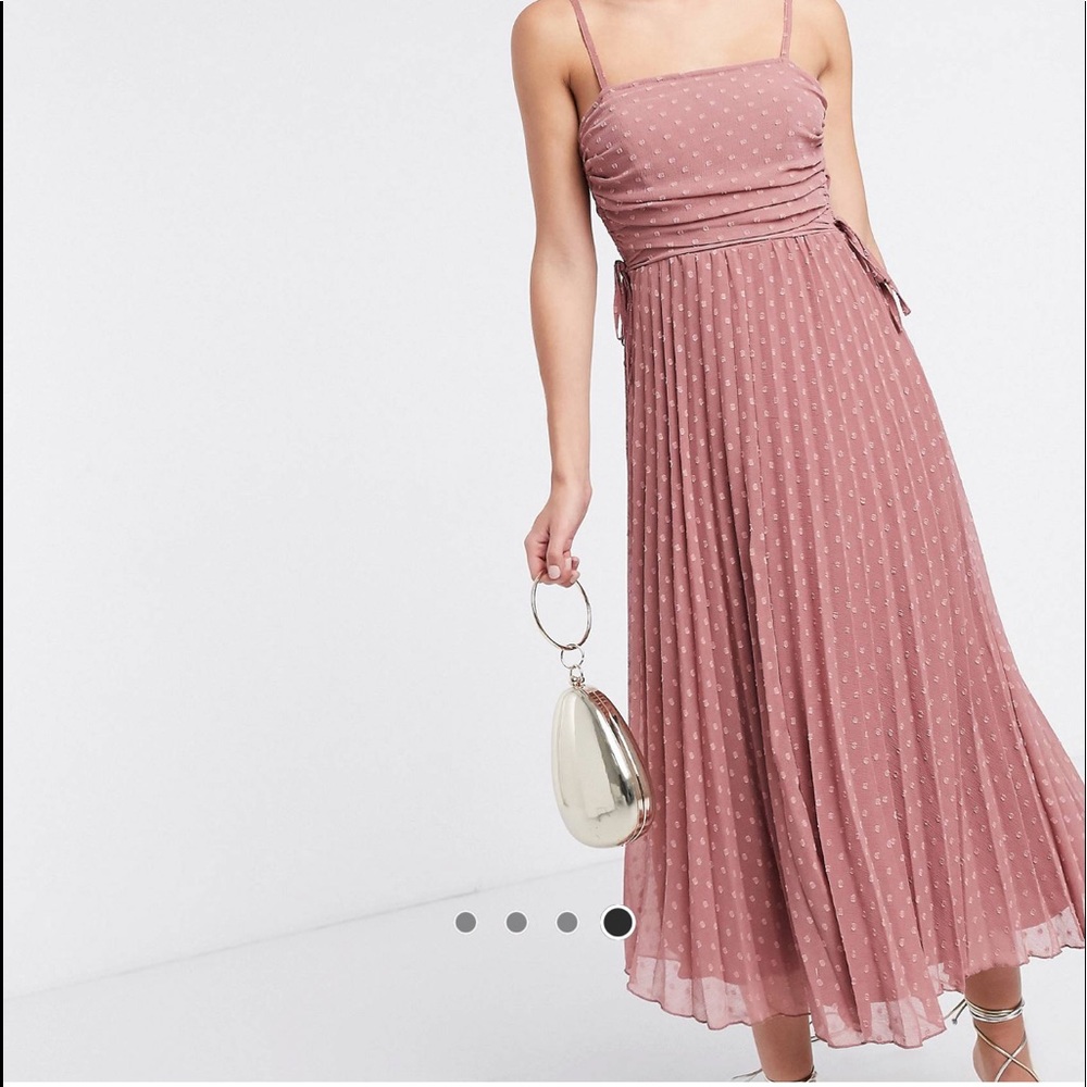 ASOS DESIGN Pink Pleated Dress